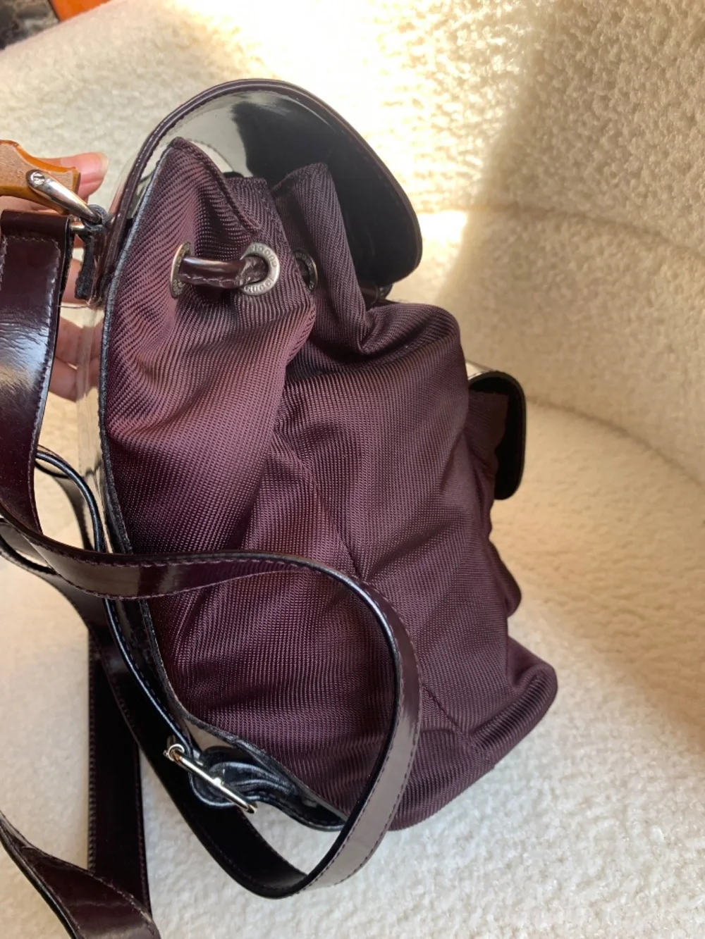 Gucci Bamboo mini Backpack Nylon/Leather